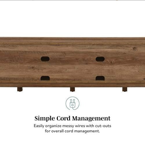 US Local Rustic Barndoor Open-Storage TV Stand For TVs Up To 80 Inches