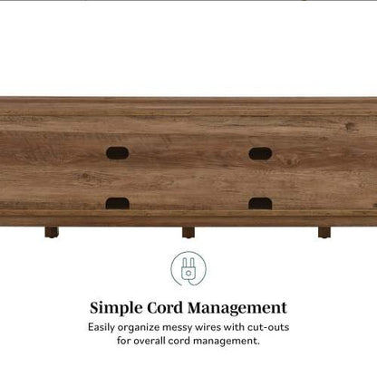 US Local Rustic Barndoor Open-Storage TV Stand For TVs Up To 80 Inches