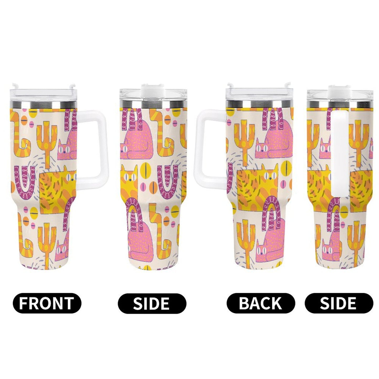 PHDT00248 POD US Local Tumbler 40 oz Large Capacity Car Cup Cat