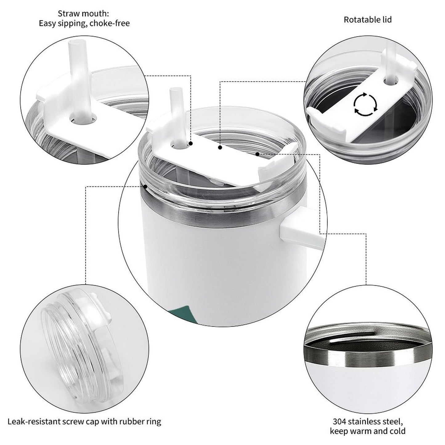 POD US Local 40oz Large Capacity Car Cup Christmas Tree Snowman