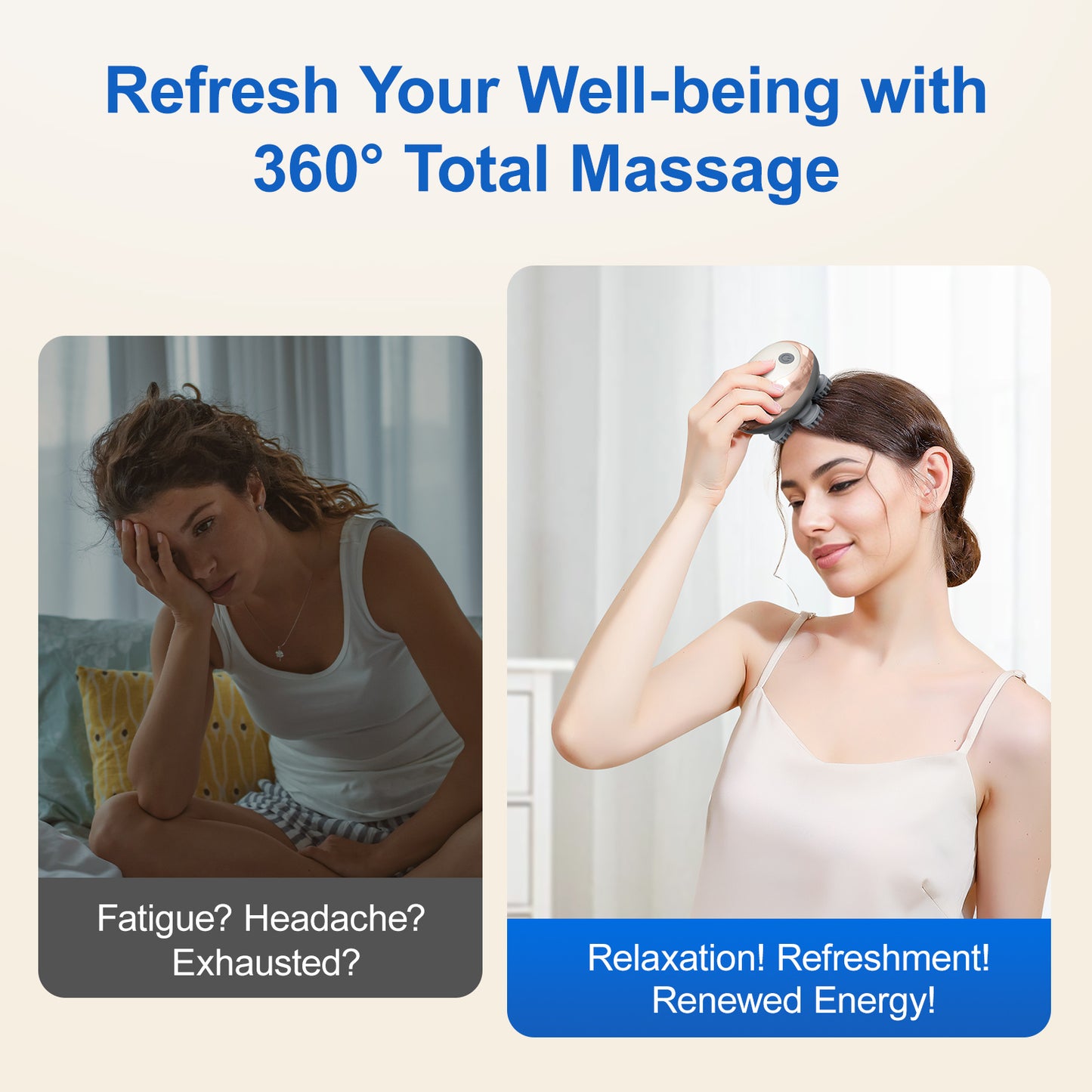 US Local Hair Relaxation Tool 3D Massage Comb Smart Scalp Massager Relieves Fatigue Essential For Home And Office Rechargeable Massager