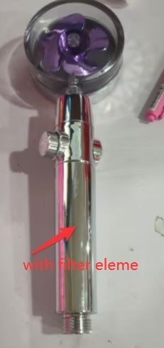 Turbo Propeller Shower Head Water Saving High Preassure Flow 360 Degrees With Fan Extension Showerhead Rainfall With Holder