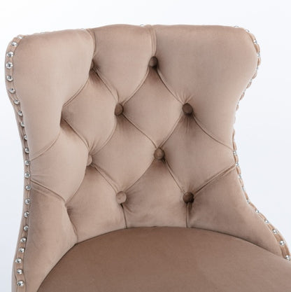 US Local 2-piece Set Of Rotating Velvet Bar Stools