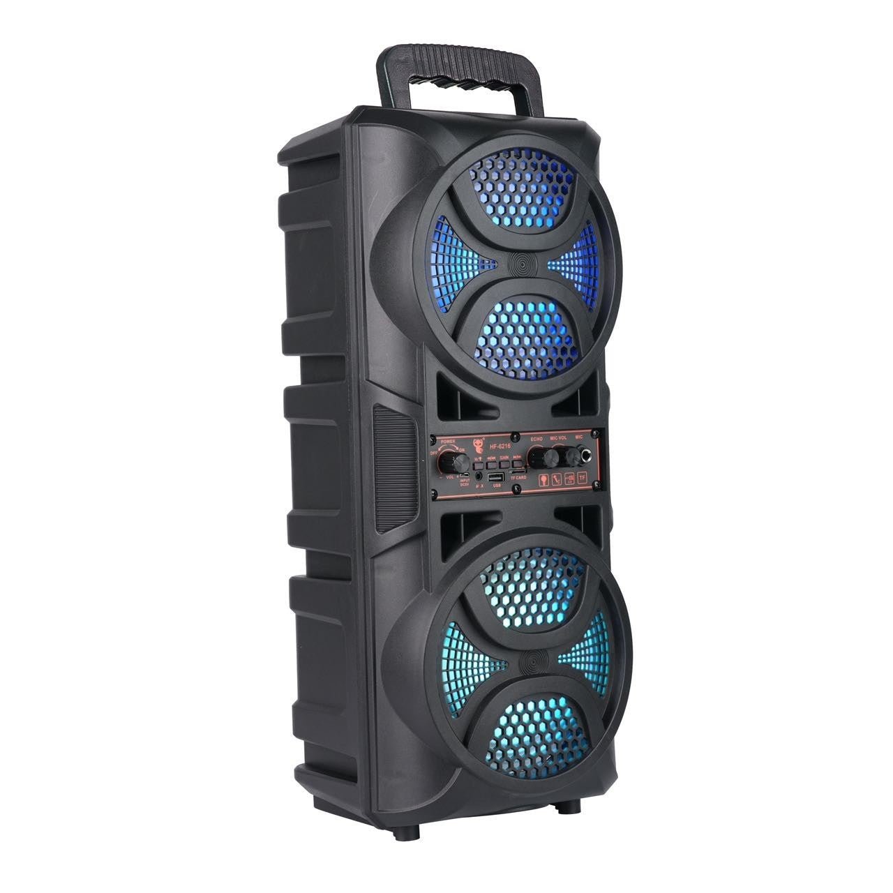 US Local Portable Square Dance Double 65-inch RGB Large Volume High Sound Quality Plug-in Card Bluetooth Speaker