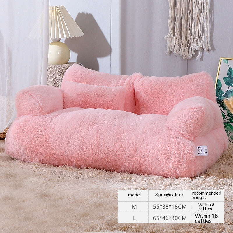 Luxury Cat Bed Sofa Winter Warm Nest Pet Small Medium Dogs Cats Comfortable Plush Puppy