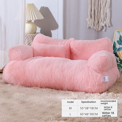 Luxury Cat Bed Sofa Winter Warm Nest Pet Small Medium Dogs Cats Comfortable Plush Puppy