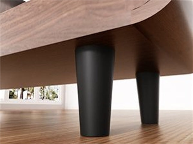 US Local Mid Century Modern TV Stand For 55,60,65,70 Inch TV, Wood Entertainment Center With Power Outlets, Media Console With Sliding Doors And Open Shelf For Living Room, Walnut