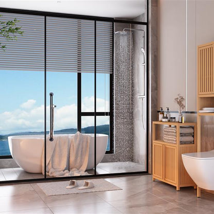 US Local Large Capacity Bamboo Storage Cabinet