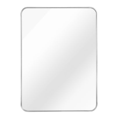 US Local 24x36 Inch Silver Metal Framed Rectangular Bathrrom Mirror For Wall