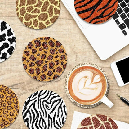 US Local 8 Pcs Rhinestones Art Coasters Kits With Holder