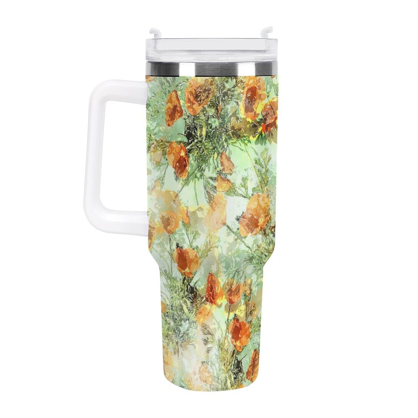 PHDT00435 POD US Local Tumbler 40 oz Large Capacity Car Cup Poppy, Misty