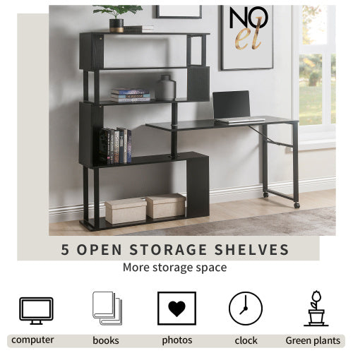 US Local Home Office Computer Desk L-shaped Corner Table