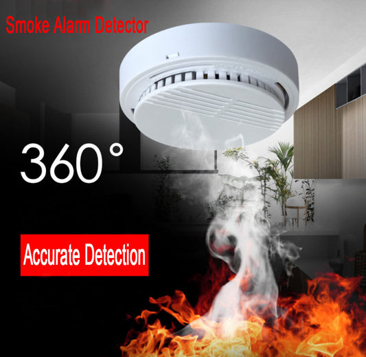 US Local Smoke Detector Fire Gas Alarm Detector With Battery Photoelectric Sensor Alert Warning