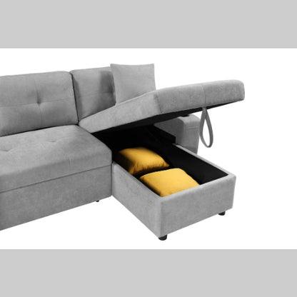 US Local Convertible Sectional Sofa With Armrest Storage