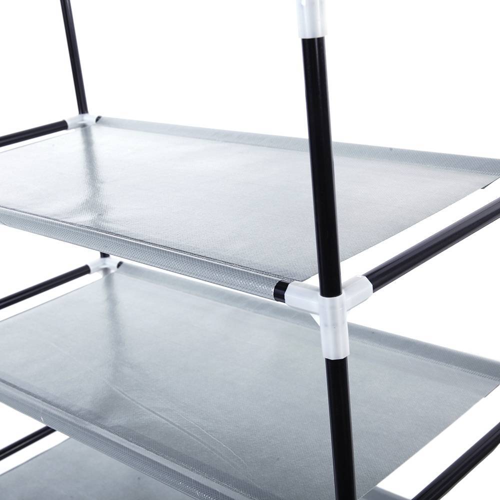 US Local Fashionable Room-saving 9 Lattices Non-woven Fabric Shoe Rack Coffee