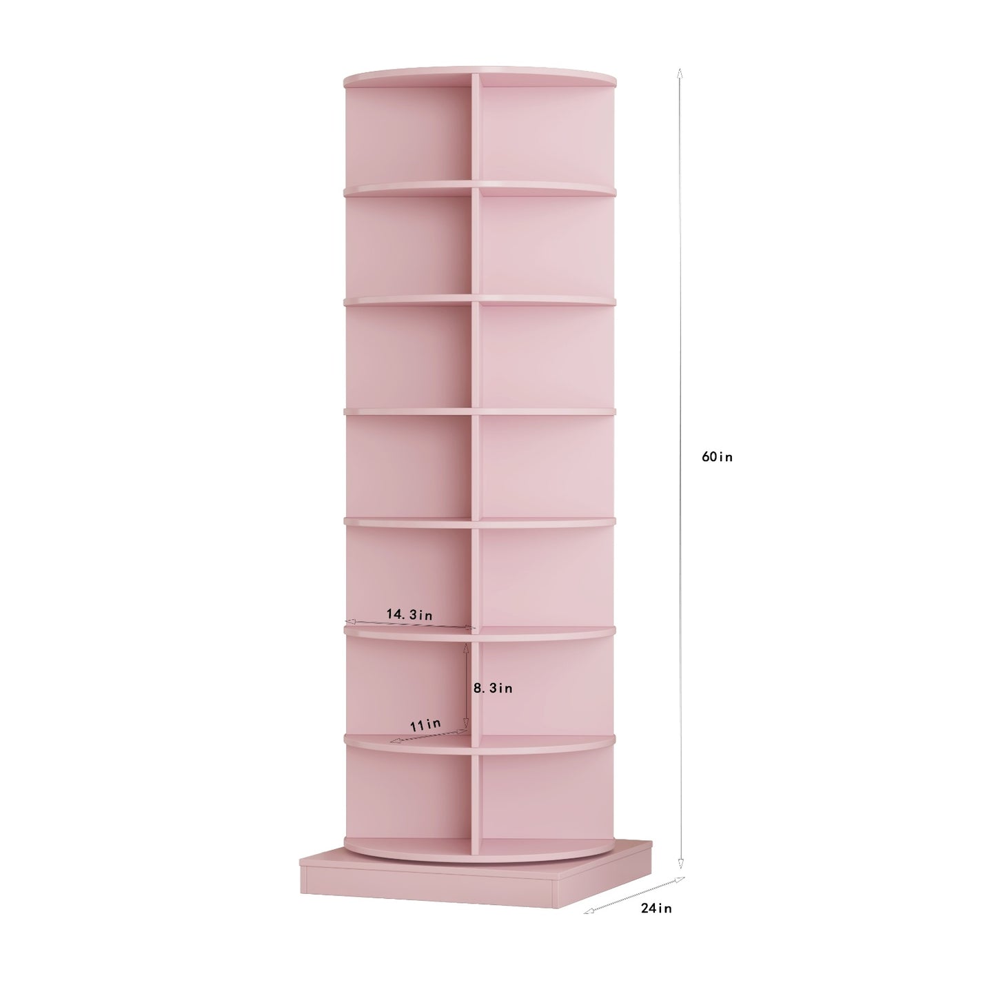 US Local New 360 Rotating Shoe Cabinet With 7 Layers Can Accommodate Up To 28 Paris Shoes