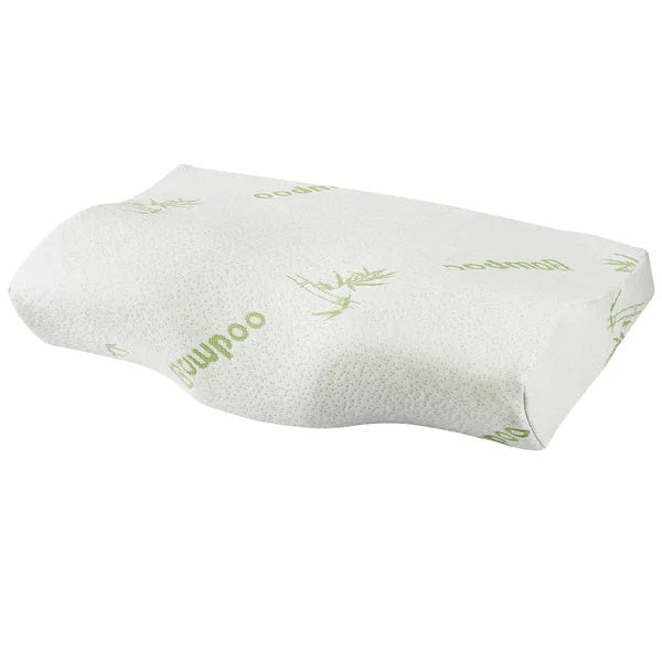 US Local Bamboo Memory Foam Contour Sleep Pillow Cervical Orthopedic Pillow Neck Support Breath Pillow
