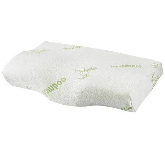 US Local Bamboo Memory Foam Contour Sleep Pillow Cervical Orthopedic Pillow Neck Support Breath Pillow