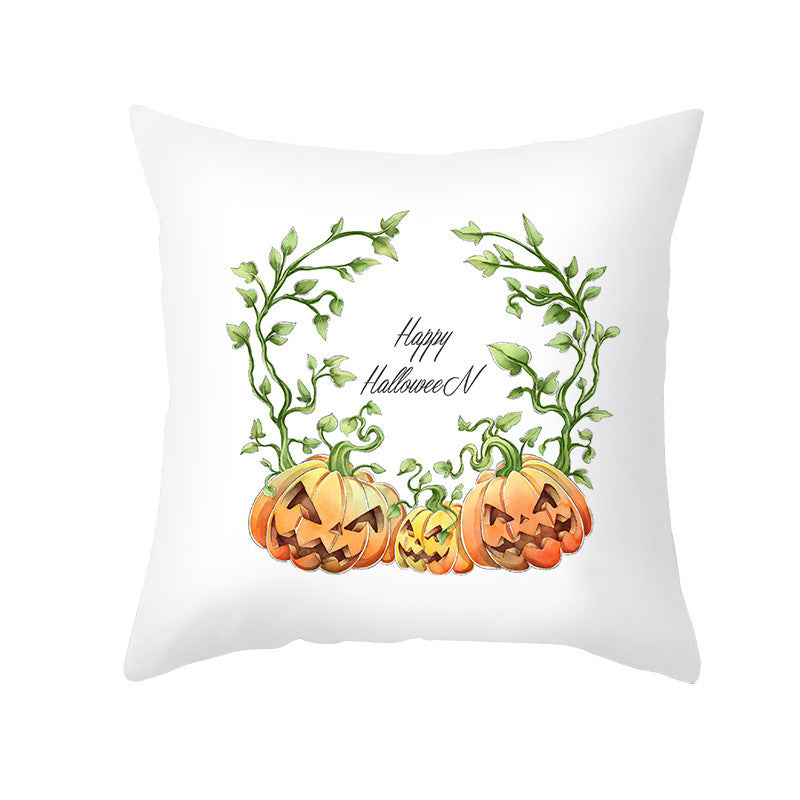 40 Style Halloween Pillowcase Pumpkin Letter Fly Velvet Pillow Cushion Cover