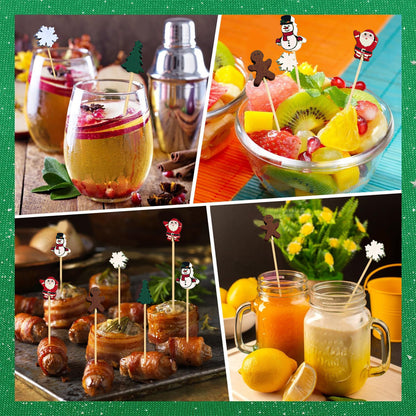 US Local One Hundred  Pieces Christmas Cocktail Picks