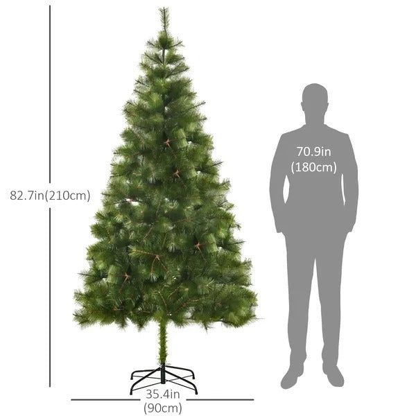 CA Local 7 ft Christmas Tree Artificial Pine Tree Christmas Decoration 505 Branches Green