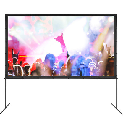 US Local VEVOR Projector Screen With Stand, 120 Inch 4K 1080 HD Outdoor Movie Screen With Stand, Wrinkle-Free Projection Screen With Bar Feet And Carry Bag, For Home Theater Cinema Backyard Movie Night