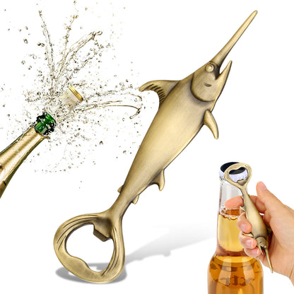 US Local Creative Swordfish Handle Metal Beer Bottle Openers Kitchen Bar Accessories Tools Beer Gifts Beer Openors Kitchen Gadgets