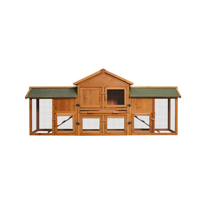 US Local Extra Large Bunny Cage With 2 Runs House Small Animal Habitats For Guinea Pigs