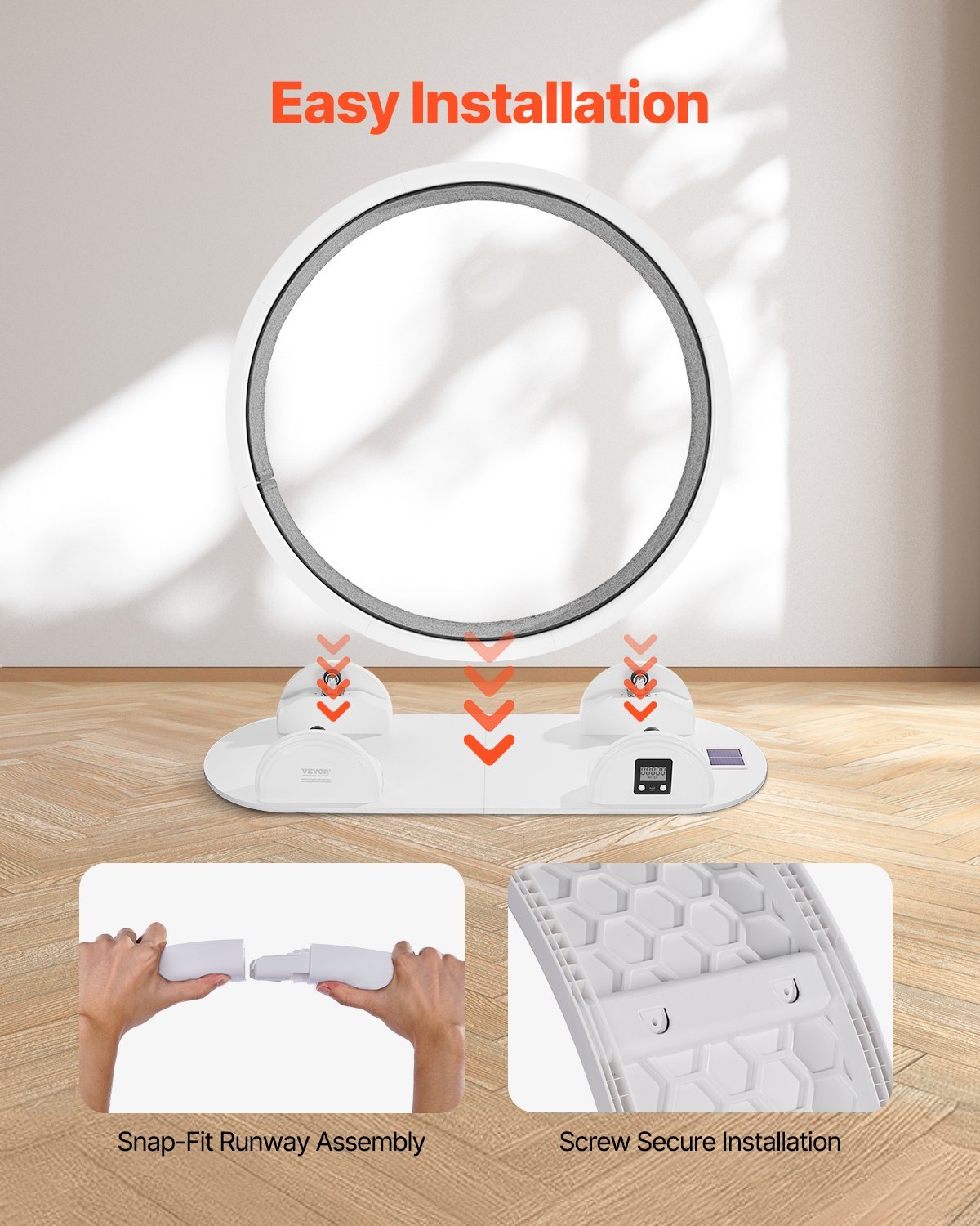 Cat Exercise Wheel With Pedometer 40.8 Cat Treadmill For Pet Health White