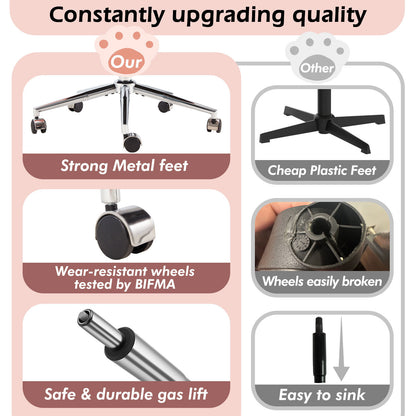 US Local Armless Desk Chair Teddy Fabric Vanity Chair With Wheel