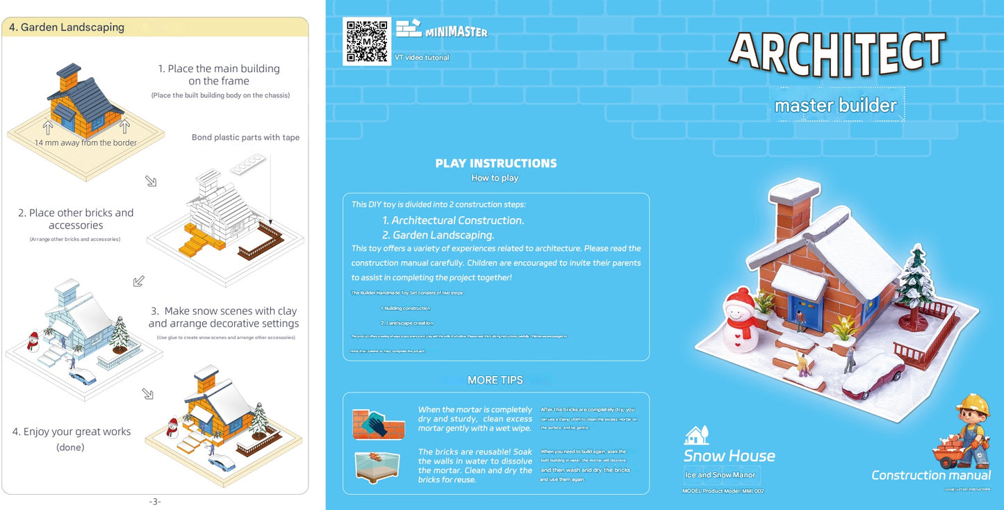 US Local Children's Puzzle Toy Snow House Holiday Gift Box