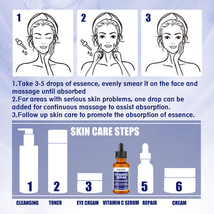 US Local EELHOE Anti-aging Vitamin C Facial Essence, Reduces Spots Acne Fine Lines, Moisturizes Facial Essence