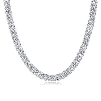 Life Convention Luxury Fashion Mossan Diamond S925 Silver Necklace