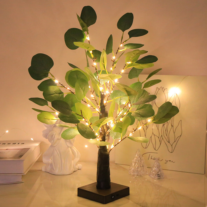 LED Thanksgiving Eucalyptus Leaf Home Decoration Table Lamp