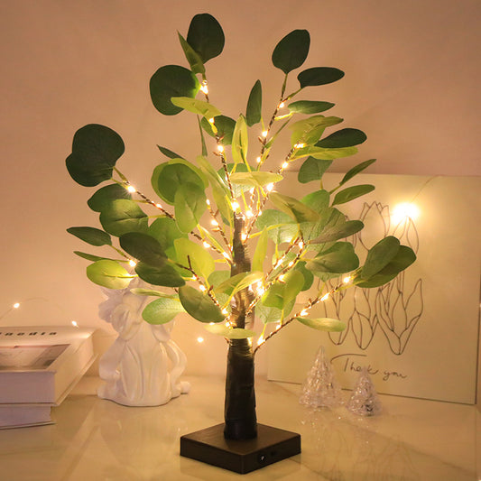 LED Thanksgiving Eucalyptus Leaf Home Decoration Table Lamp