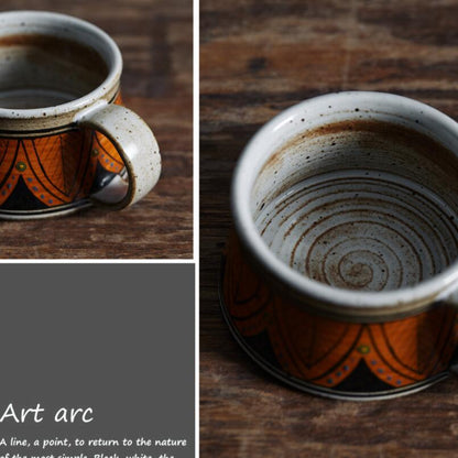 价格高 Coffee Cup Personalized Plant Hand-painted Mug American Ceramic