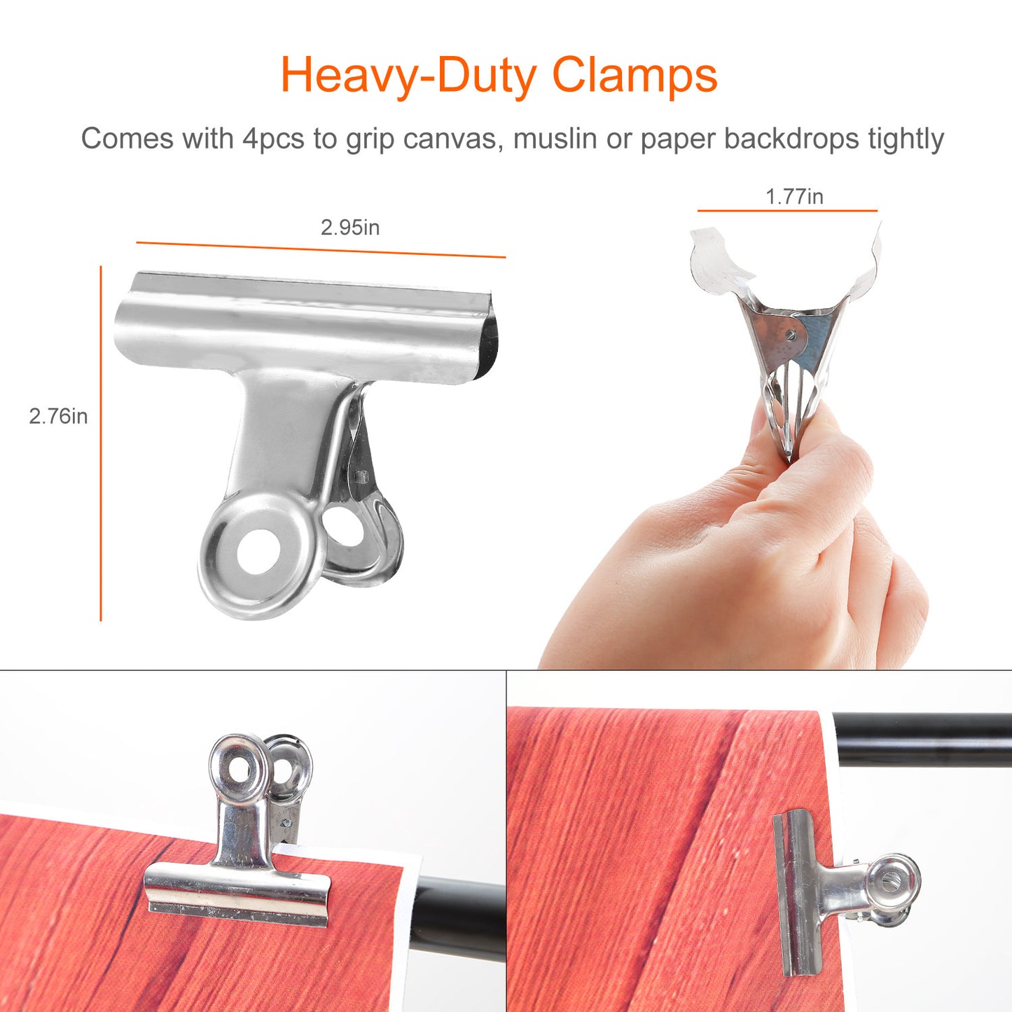 US Local 1Pc 6.5 X 10ft Photo Video Studio Backdrop Background Stand Adjustable Heavy Duty Photography Backdrop Support Stand Set With Carrying Bag Clamps