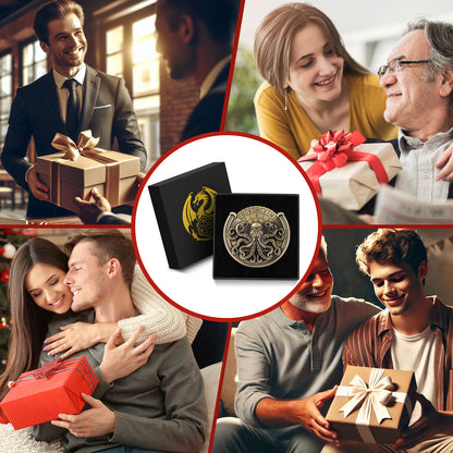 US Local Vintage Kesulu Style, Super Refined Metal Octopus Dice Turntable Gift Box, Immersive Board Game Experience, D20 Random Surprise, Necessary Props For D&D Team