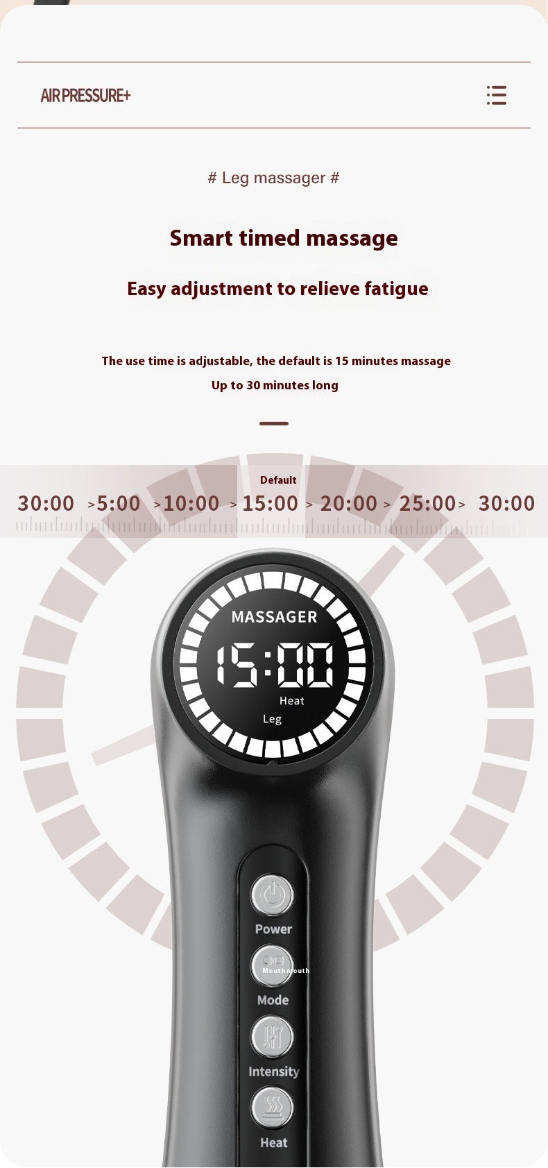 US Local Pneumatic Massager For Kneading Legs