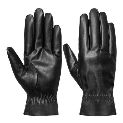 US Local Leather Winter Warm Gloves Outdoor Windproof Soft Gloves Cycling Skiing Running Cold Winter Gloves