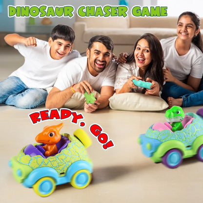 US Local 2Pack Dinosaur Remote Control Cars For Toddlers Rechargeable RC Cars With Light Music Birthday Gift For Boys Girls Aged 3 4 5 6 Years Old Christmas New Year Gift