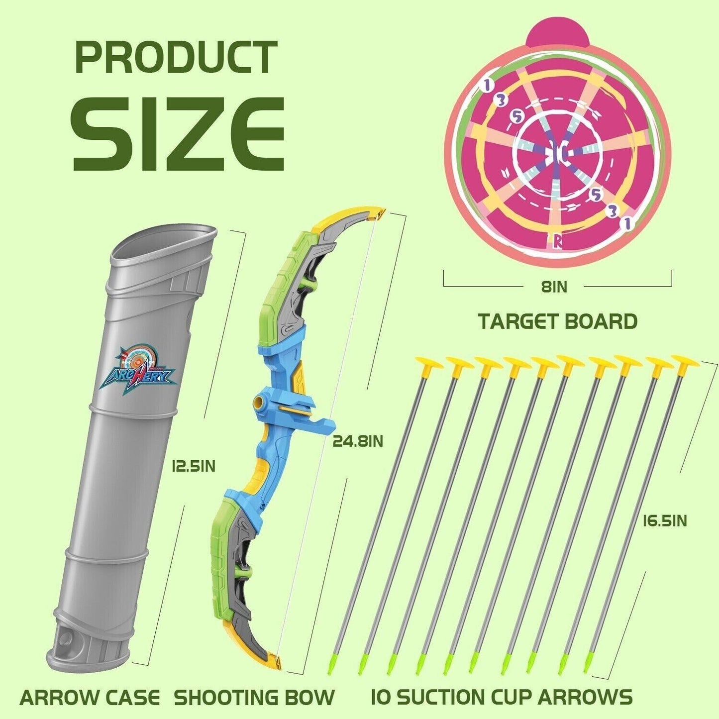 US Local Bow And Arrow Toys Set 10 Arrow Suckers Per Set Christmas Gifts For Kids