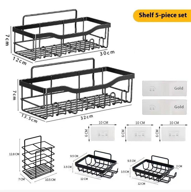 US Local Punch-free Bathroom Storage Rack