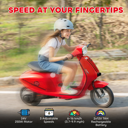 US Local 24V Kids Motorcycle with 3-Speed