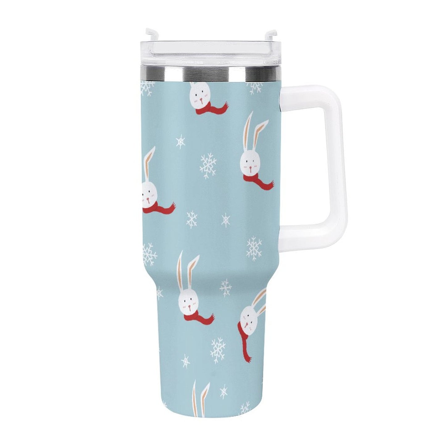 PHDT00304 POD US Local Tumbler 40 oz Large Capacity Car Cup Christmas Rabbit Snowflake