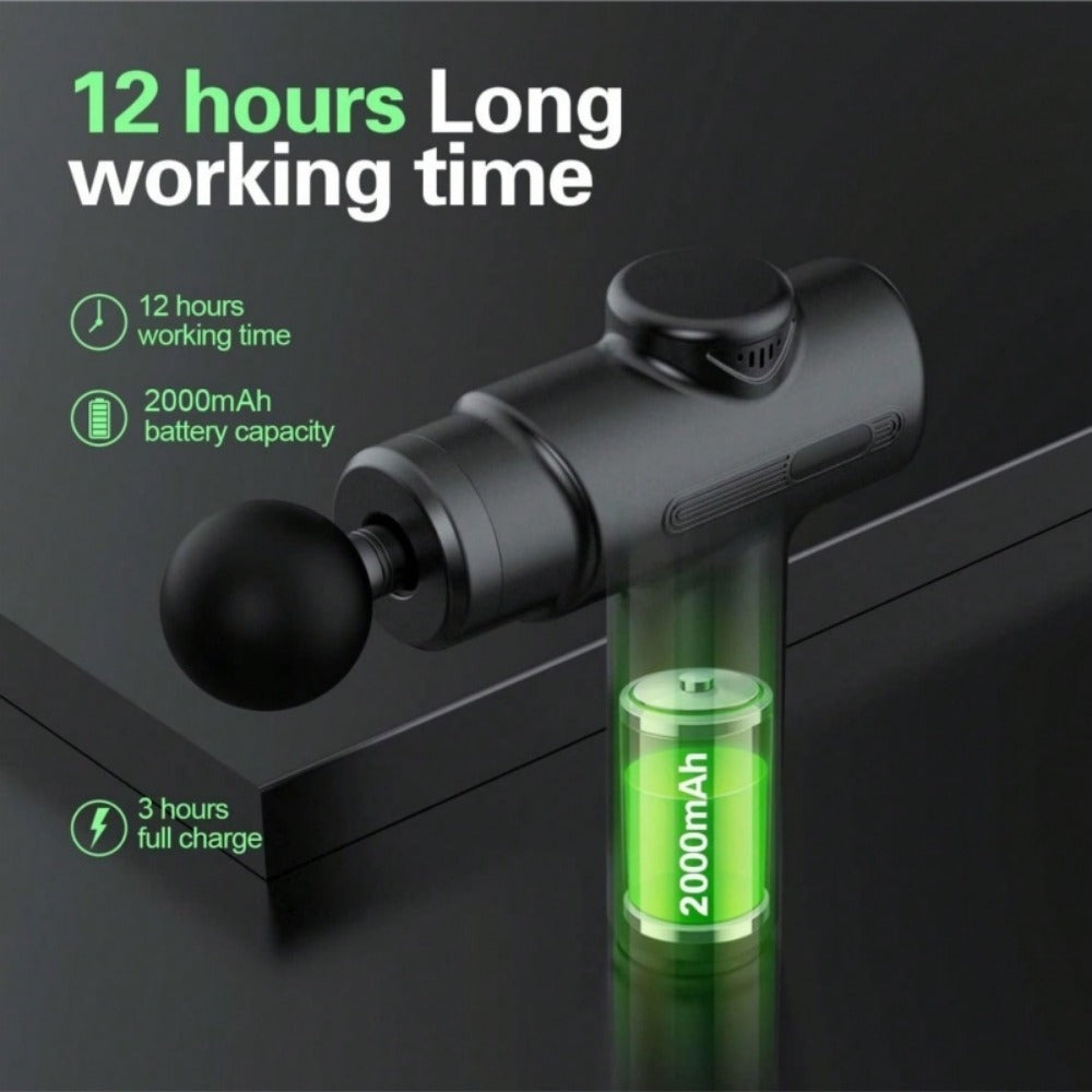 US Local Massage Gun Deep Tissue Percussion Massager For Athletes,Handheld Body Back Muscle Massager Gun With 8 Massage Heads