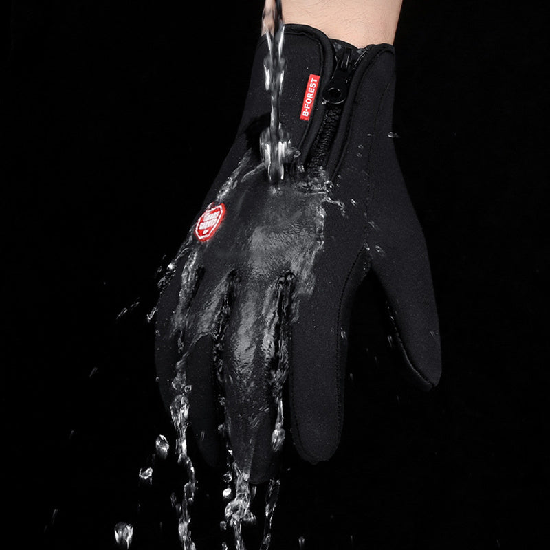 US Local Winter Gloves Touch Screen Riding Motorcycle Sliding Waterproof Sports Gloves With Fleece