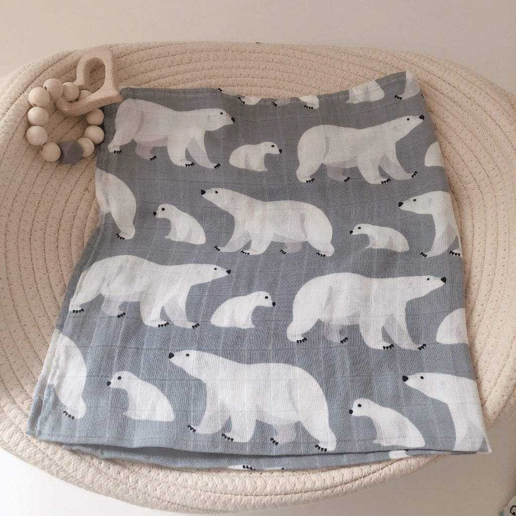 US Local Reactive Printed Bamboo Cotton Gauze Blanket