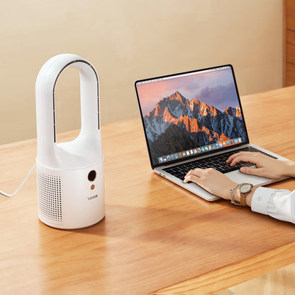 US Local Portable Desk Bladeless Fan 6-Speed Quiet Table Fan For Bedroom & Office