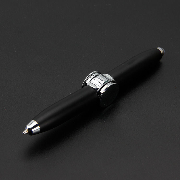 Multifunctional decompression finger gyro student ballpoint pen